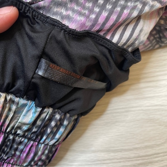 FREE PEOPLE The Way Home Printed Shell High Waisted Lines Running Shorts Size M - Picture 5 of 12